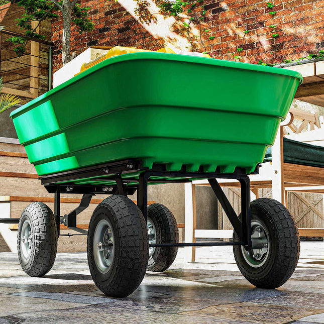 Wheelbarrow Wheel Set of 4, Solid Rubber, 80kg, Ø255mm