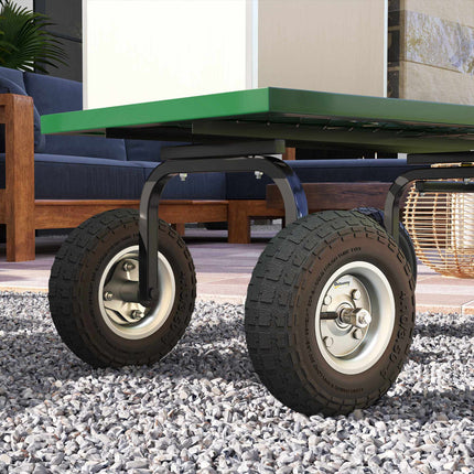 Wheelbarrow Wheel Set of 4, Solid Rubber, 80kg, Ø255mm
