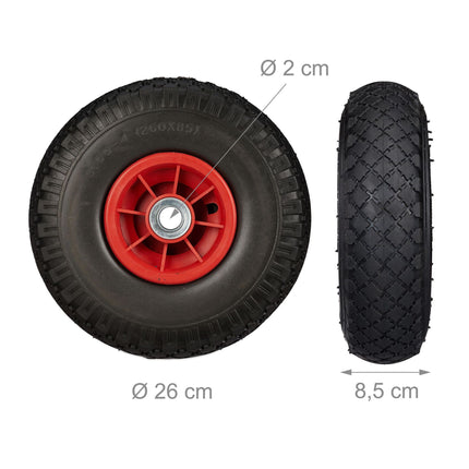 Wheelbarrow wheels PU rubber, 2 pcs.