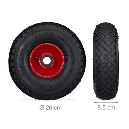 Wheelbarrow wheels PU rubber, 2 pcs.