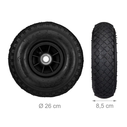 Wheelbarrow wheels PU rubber, 2 pcs.