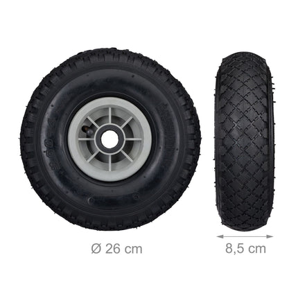Wheelbarrow wheels PU rubber, 2 pcs.