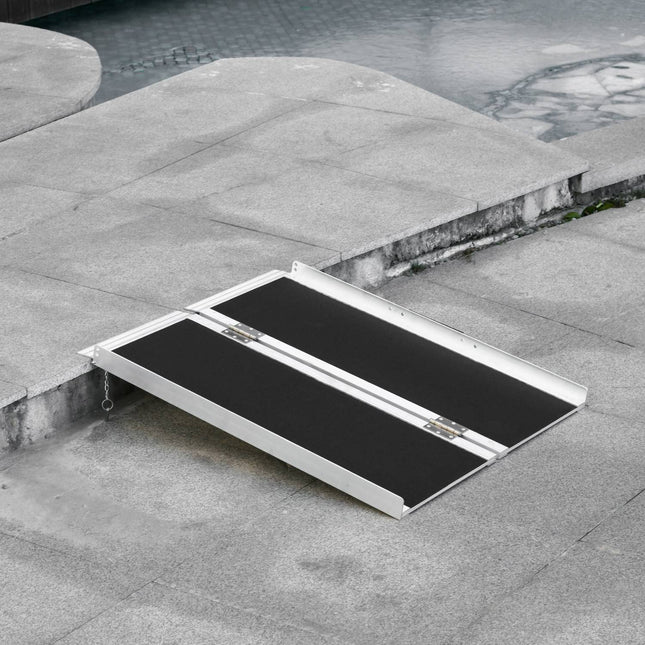 Folding wheelchair ramp, capacity 270 kg, 93x73 cm