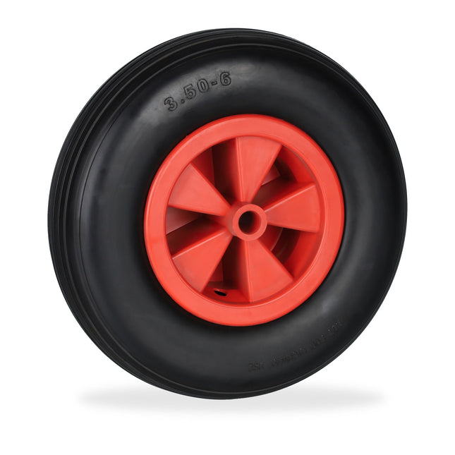 Wheel for wheelbarrow 3.50-6 in black/red