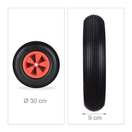 Wheel for wheelbarrow 3.50-6 in black/red