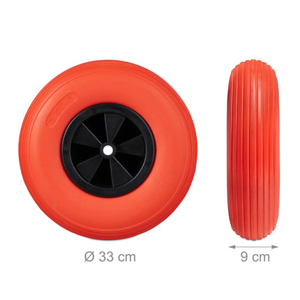 Wheel for wheelbarrow 3.50-6 in red/black