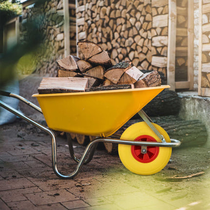 Wheel for wheelbarrow 3.50-6 in yellow/red