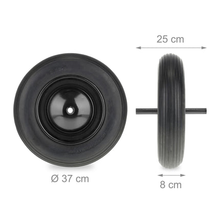 Wheel for wheelbarrow 3.50-8 with fixed axle