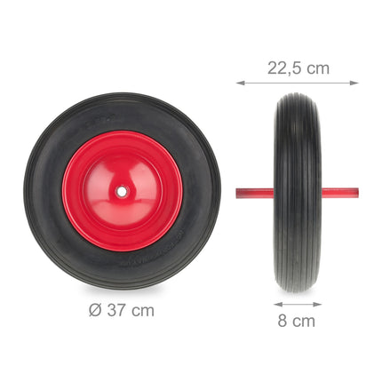 Wheel for wheelbarrow 3.50-8 with fixed axle