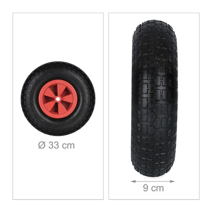 Wheel for wheelbarrow 4.00-6 in black/red