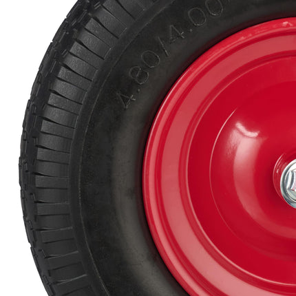 Wheel for wheelbarrow 4.00-8 with axle