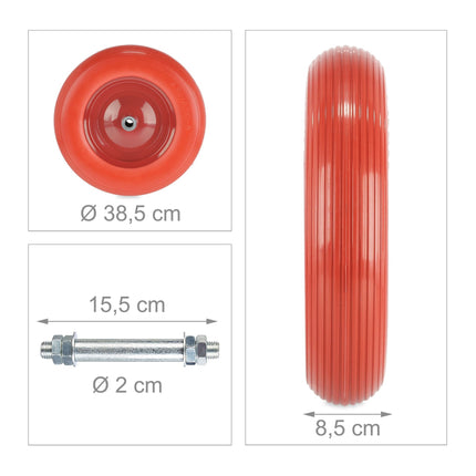 Wheel for wheelbarrow 4.80 4.00-8 + axle