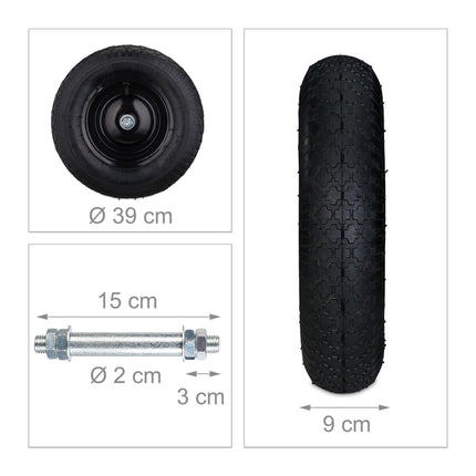 Wheel for wheelbarrow 4.80 4.00-8 with axle