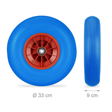 Wheel for wheelbarrow solid rubber 4.00-6
