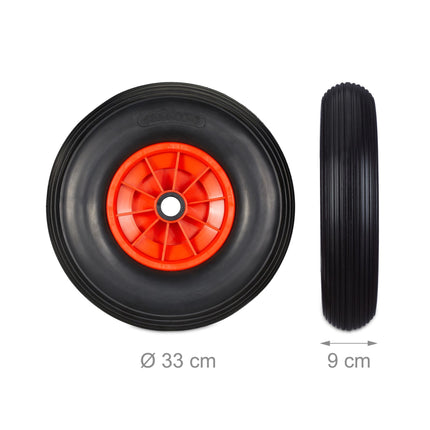 Wheel for wheelbarrow solid rubber 4.00-6