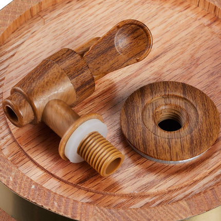 Whisky Barrel with Tap, 1.25L Oak Wood