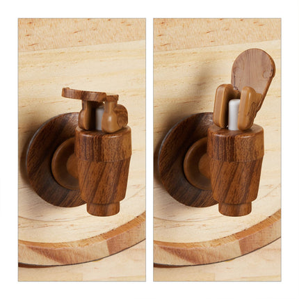 Whisky Barrel with Tap Dispenser, 2.2L Capacity