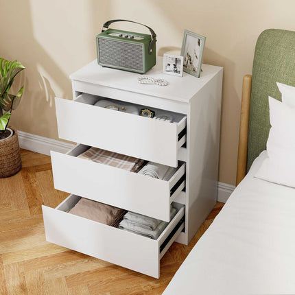 White 3-Drawer Dresser for Bedroom, Hallway, Living Room