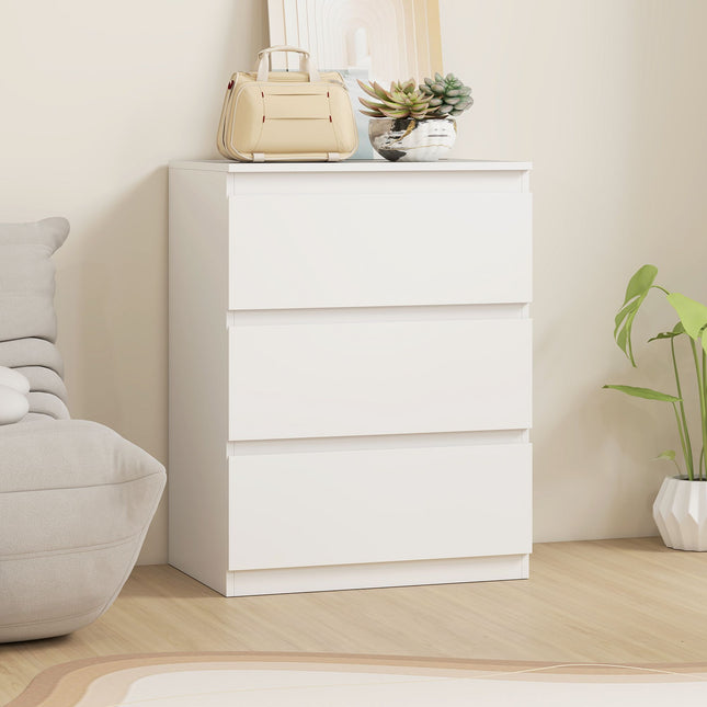 White 3-Drawer Dresser for Bedroom, Hallway, Living Room