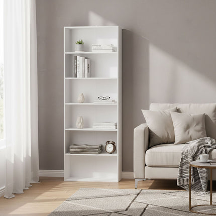 White Adjustable Shelf Bookcase, 100 cm