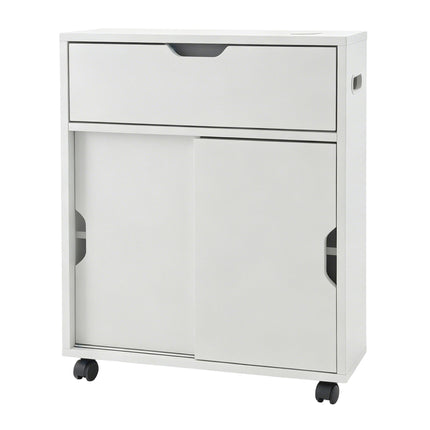 White Bathroom Storage Trolley, 4 Compartments