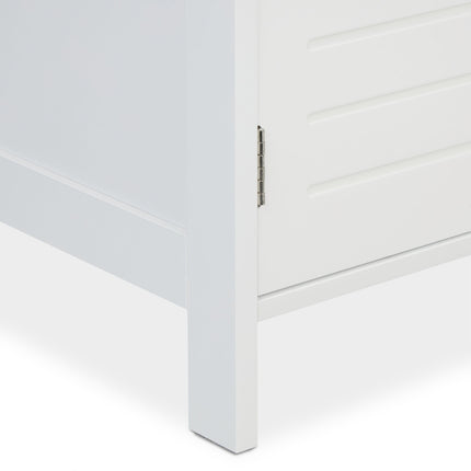 White Bathroom Vanity Unit with Storage Shelves