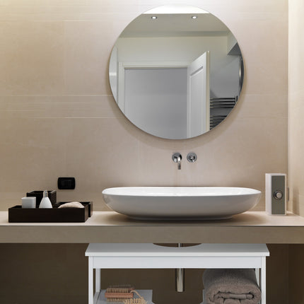 White Bathroom Vanity Unit with Storage Shelves