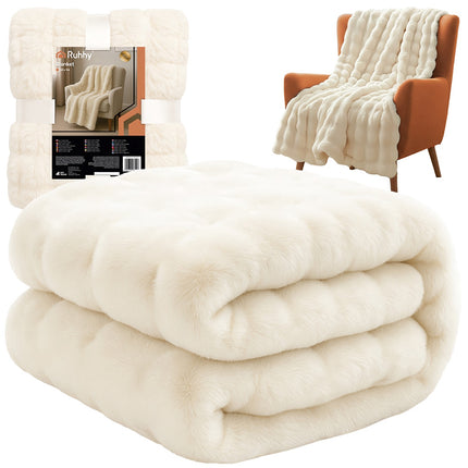 White Blanket 160x100 cm – Soft, Durable, Polyester