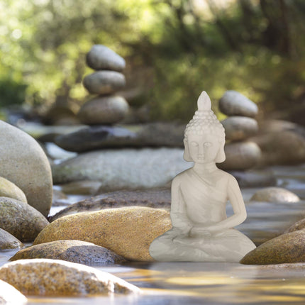 White Buddha figure 18 cm