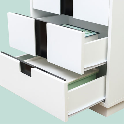 White Chest of Drawers – 4 Spacious Drawers, Versatile Storage