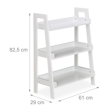 White Freestanding Shelf with 4 Levels