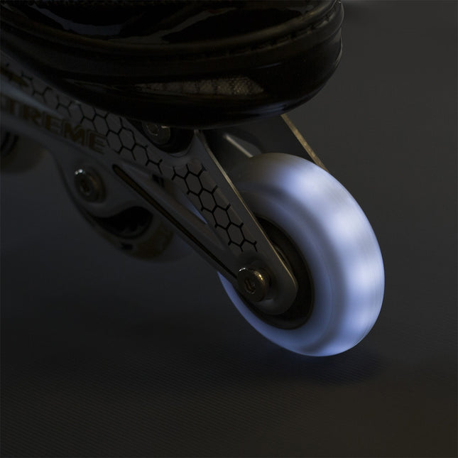 White LED Inline Skate Wheels, 82A, 70mm (Set of 4)