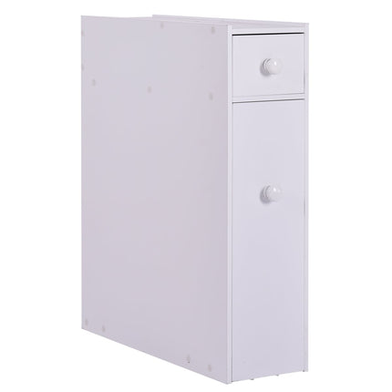 White MDF Bathroom Cabinet with Drawer and Shelves