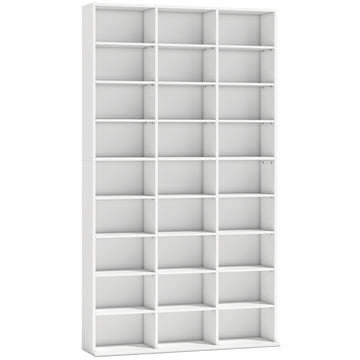 White Media Storage Shelf for 835 CDs or 500 DVDs