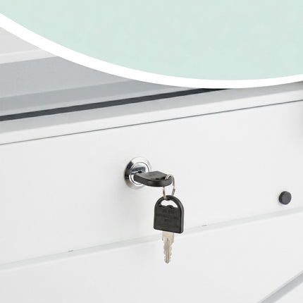 White Metal Mailbox with Newspaper Slot
