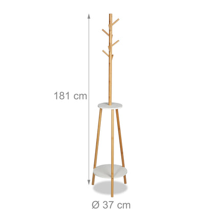 White/Natural Coat Rack