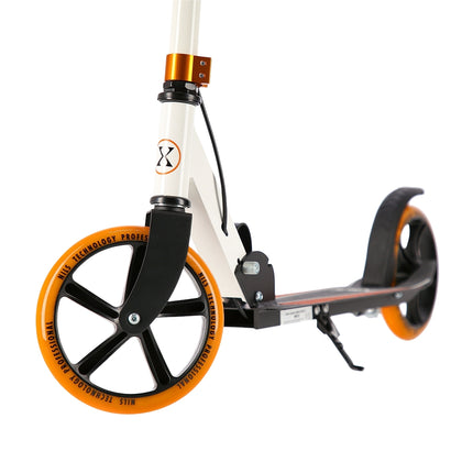 White-Orange Kick Scooter, Adjustable Height