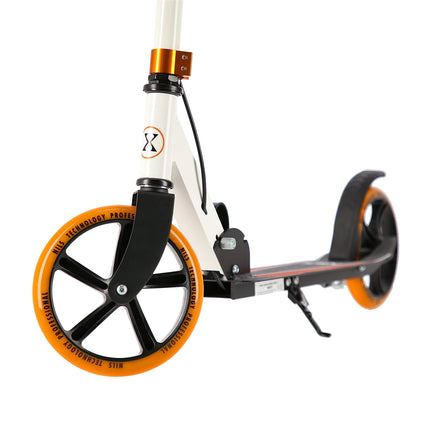 White-Orange Kick Scooter, Adjustable Height