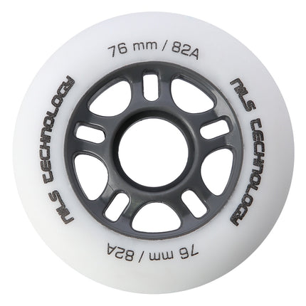 White PU 76x24mm 82A Skate Wheels, Set of 4
