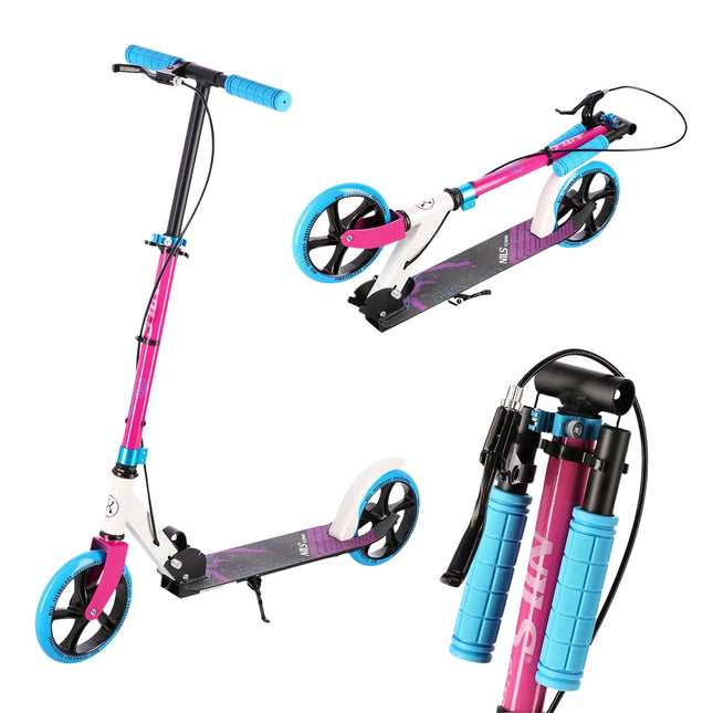 White-Pink Kids Scooter, Adjustable Height