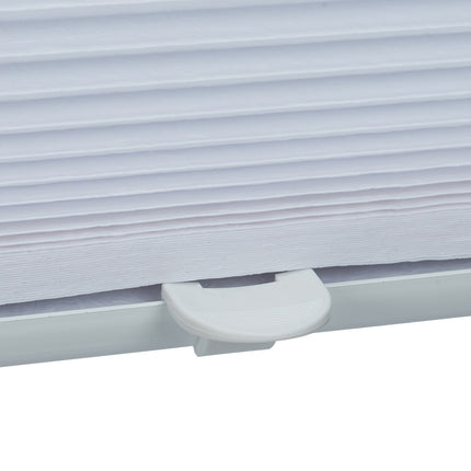White Pleated No-Drill Blinds, Semi-Transparent Shades