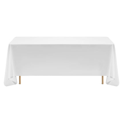 White Polyester Rectangle Tablecloths, 70x120, 6-Pack