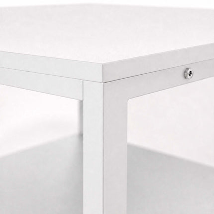 White Printer Stand with Castors – 3-Tier, Under-Desk