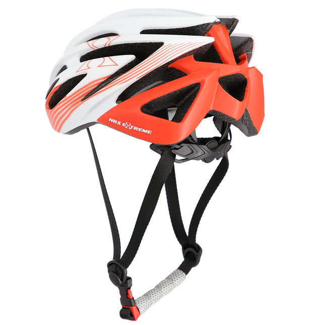 White-Red Size L Helmet, 57-61 cm