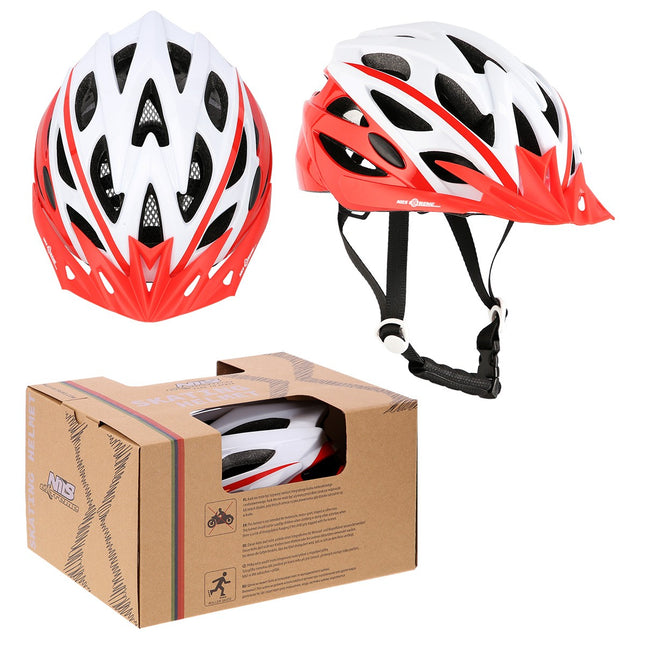 White-Red Size L Helmet, 59-65cm