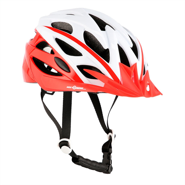 White-Red Size M Helmet, 53-60cm