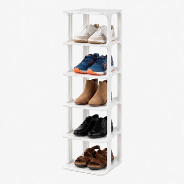 White Shoe Organizer, Pack of 6 – Slim, Space-Saving Design