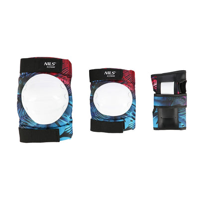 White Size S Knee and Elbow Protectors Set