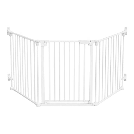 White Steel Safety Gate, Adjustable 85–180 cm