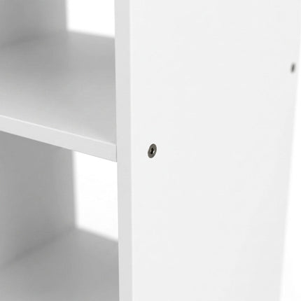 White Tiered Shelf, 6 Compartments, 97.5x97.5x29 cm
